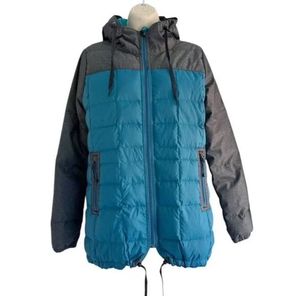 686 Women's Sz S Airflight Down Parka Snowboard Jacket Lagoon Blue Down Filled - Picture 1 of 14